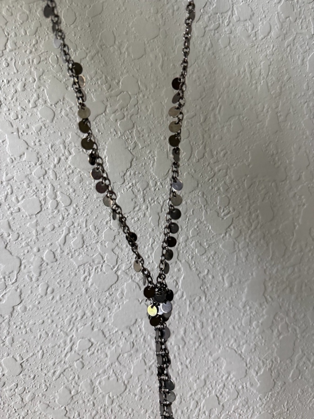 J. Crew Silver-Tone Sequin Lariat Necklace